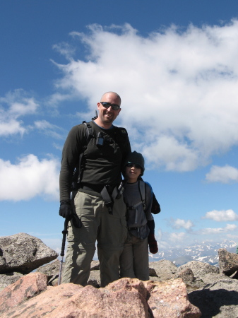 Dad and Son on Beirstadt - 14,065ft