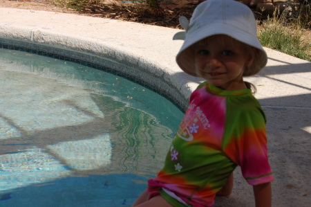 Gigi by the pool