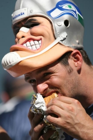 My Oldest at a Seahawks Game