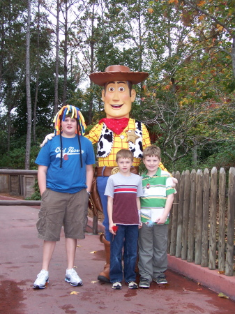 My three boys and Woody