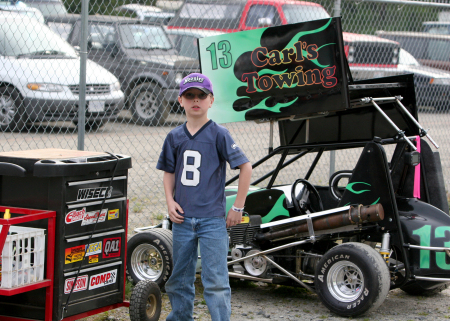 Isaac and Jr. Sprint in Pits at Deming