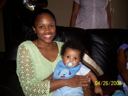 Kyl and Mommy at the Meet the Babies Party