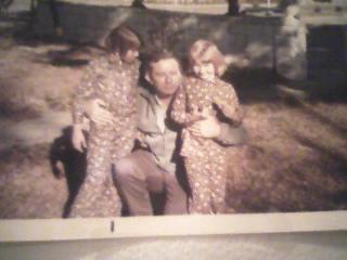 Me and my sister with daddy ..