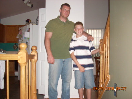 ryan and dad 6:00am on  1st day of school