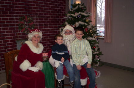 Zack and Shane with Santa 2007