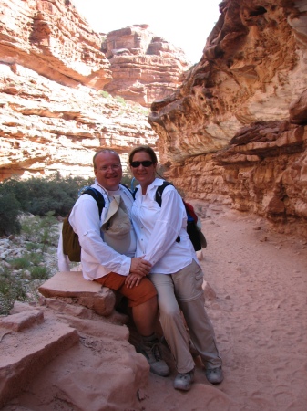 CW & Sue on the trail 110 degrees