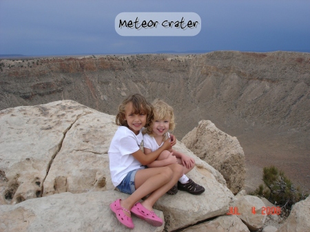 The girls at Meteor Crater