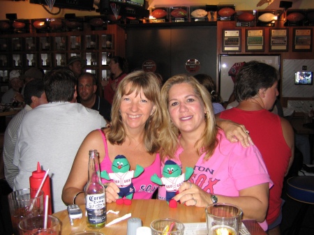 My friend Theresa and I at the ESPN Sportsbar