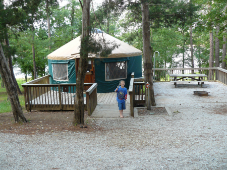 front view of yurt--sleeps 6