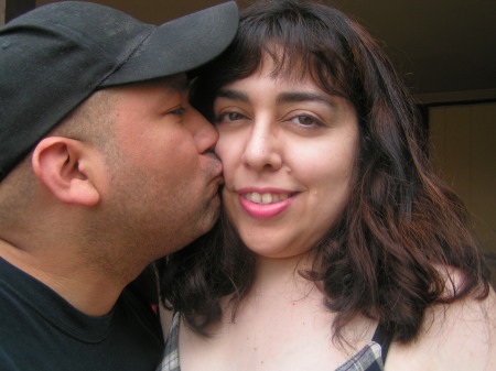 Monique Valles and her husband Anthony.