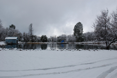 Our upper lake in winter.....