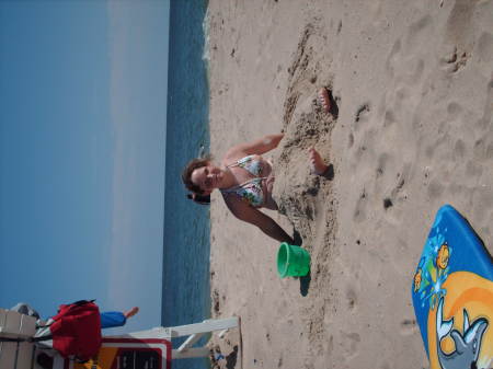 My daugher at the beach