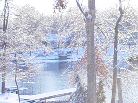 beautiful winter view from house