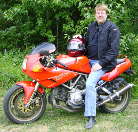 Dave on the Ducati