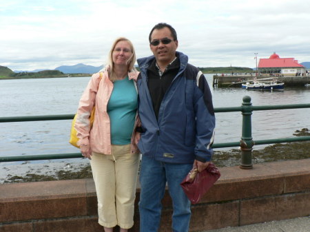 Ellery and I in Oban, Scotland