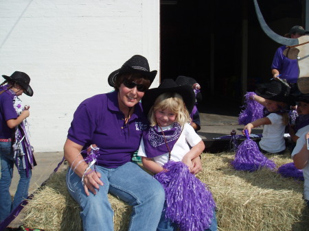 Mom & Younger Daughter on Homecoming Float