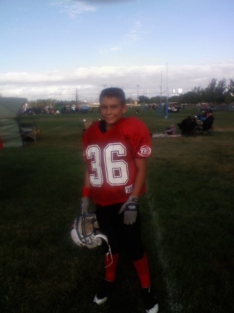 My oldest son "future NFL star"