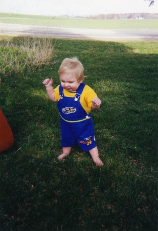 Tyler just learning to walk.