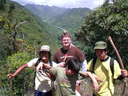 Hiking in the Hawaiian mountians