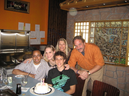 My son Matt's 18th Birthday dinner at UCONN