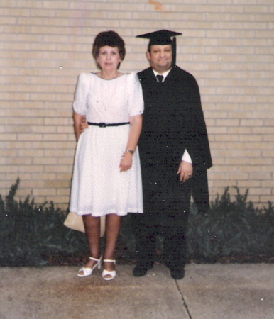 mom & dad - masters graduation 1984