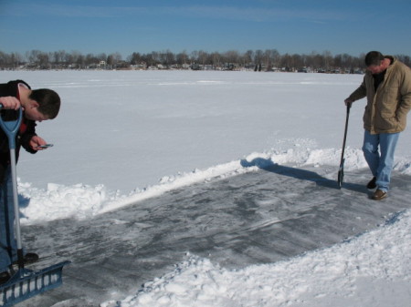 Bet we can't do this in the summer on the lake