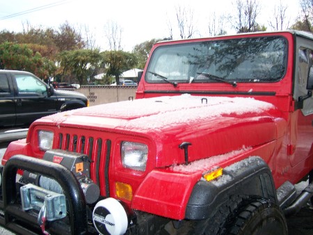 My Jeep The Day It Snowed In Upland