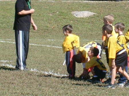 Josh playing flag football
