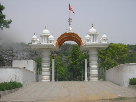 Gateway to a temple outside of Delhi