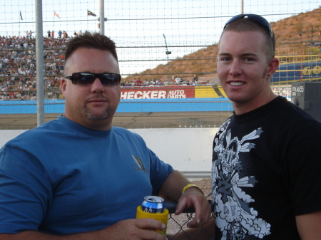 Kris and Kristopher (19 yr) at NASCAR 04/2008