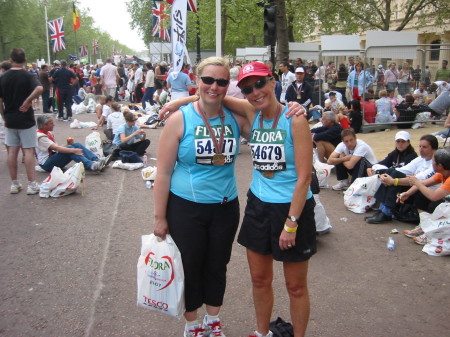 London Marathon with friend Rachel