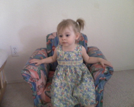 Alexis in her new chair