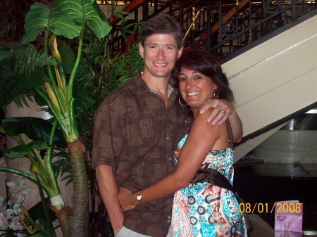 Me and my husband Brian on a cruise, 2008