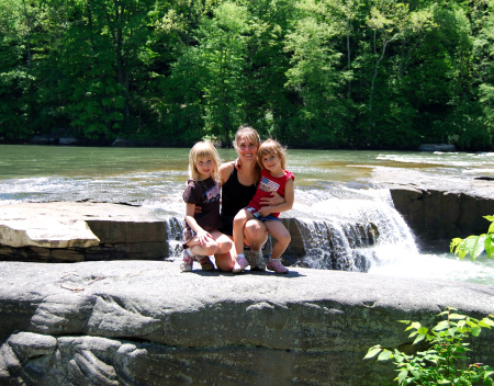 Tania and the girls at Vally Falls WV.