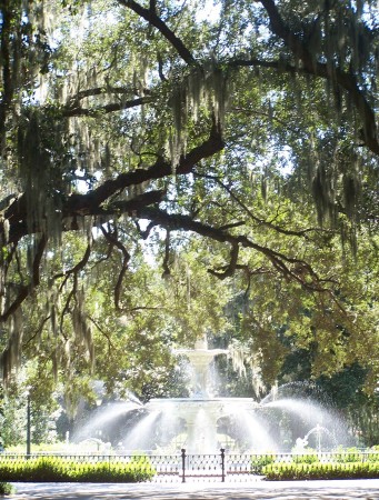 Forsyth Park in Savannah on vacation