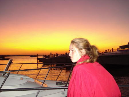 Maddy enjoying sunset at Gilligan's 2008