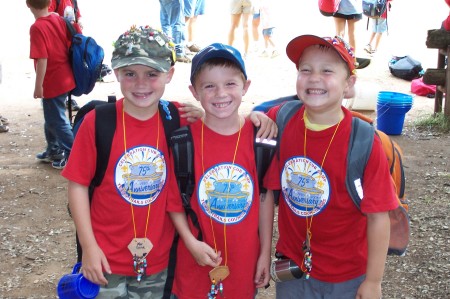 Nathan, on the right, at Scout camp '05