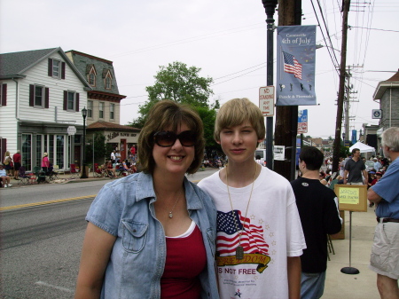 Me and Zach 4th of July Parade in Catonsville