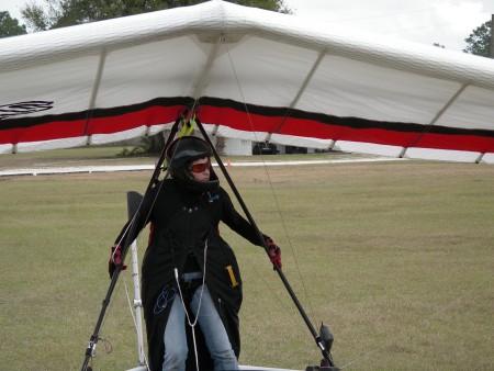 Me getting ready to fly my glider.