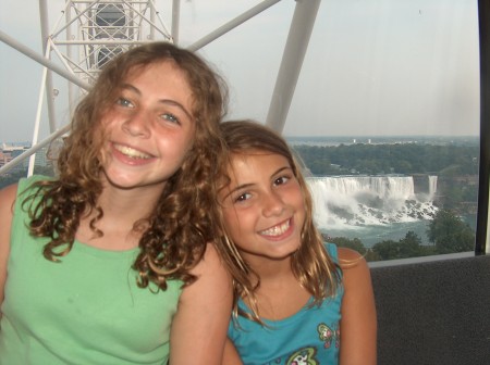 Genevieve and Gillian on the Ferris Wheel