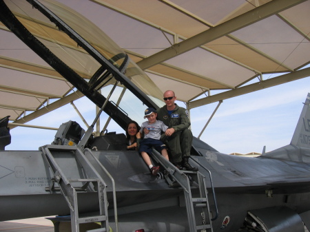 F-16 Graduation with husband Morgan and Son Ka