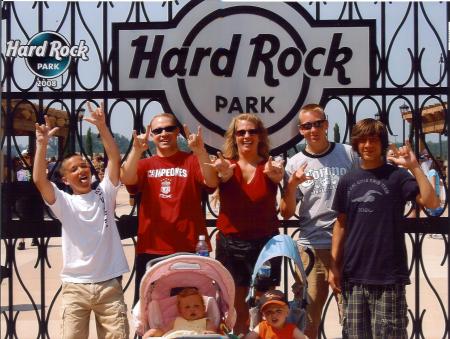 The gang at the Hard Rock Park