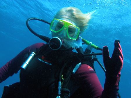 This is me Diving Koloa Landing in Kauai, Hi.