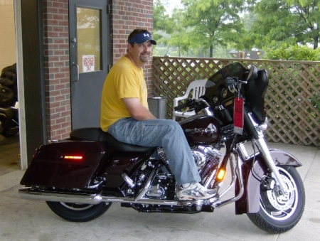 my husband on his new "toy" last year