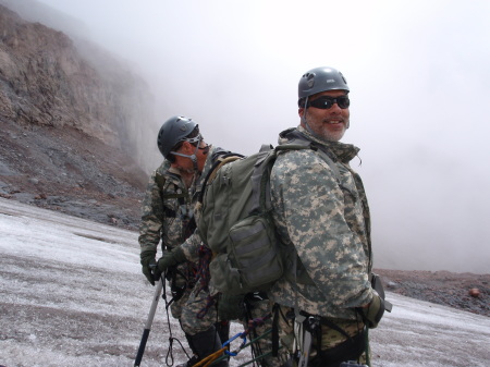 At work 10,000 ft. 7/08 Kazbegi Mtn.