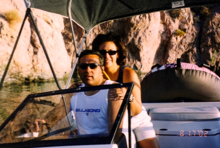 Ron & Concha - Cruising Lake Mojave 2002