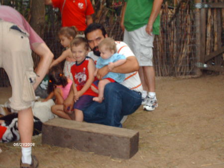 My Husband and two sons at the Zoo