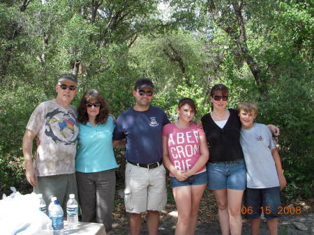 Some of my family on a mountain picnic.