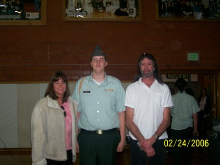 Robbin, my son Colton, Chuck --graduation