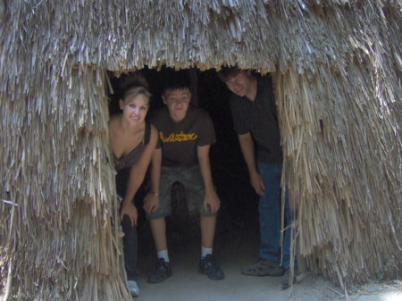 being silly in the wampum hut
